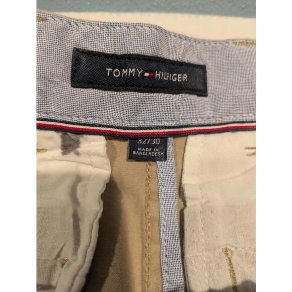 Tommy Hilfiger Khaki Chino Flat Front Classic Casual Pants Mens 32x30 (34x29) - Picture 5 of 7